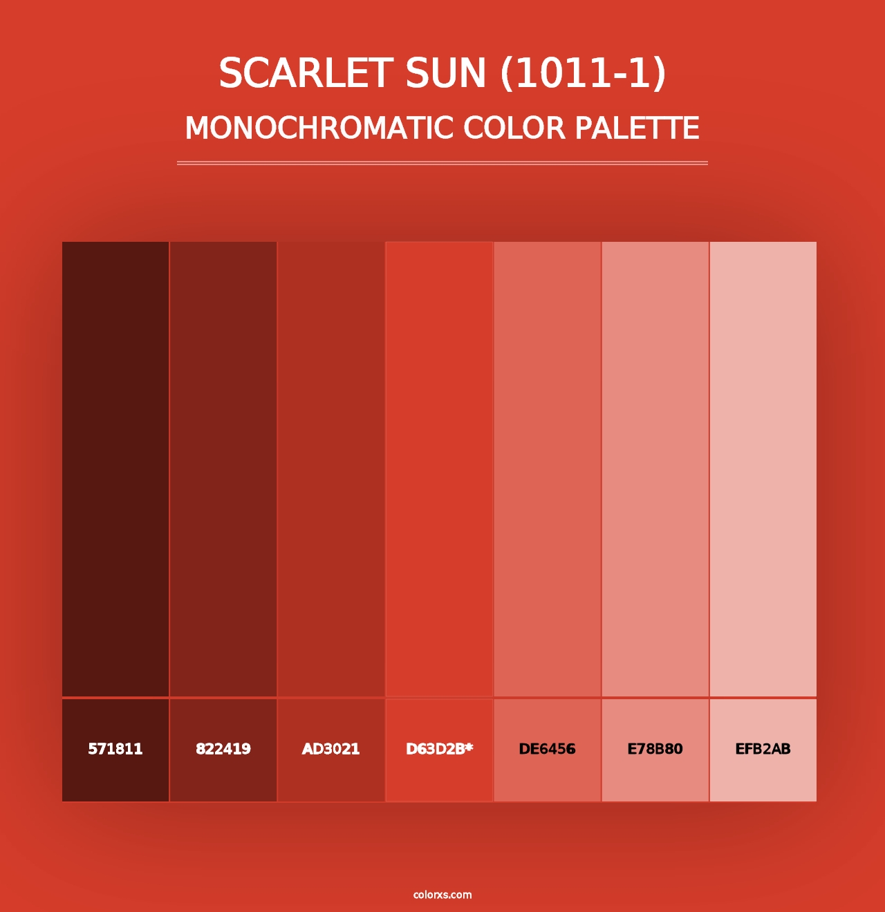 Scarlet Sun (1011-1) - Monochromatic Color Palette