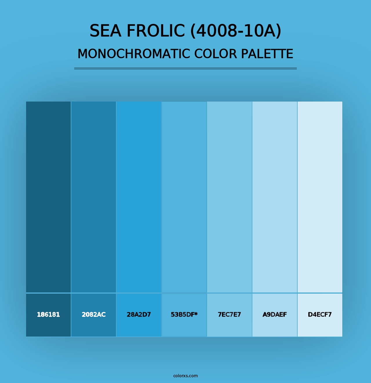 Sea Frolic (4008-10A) - Monochromatic Color Palette