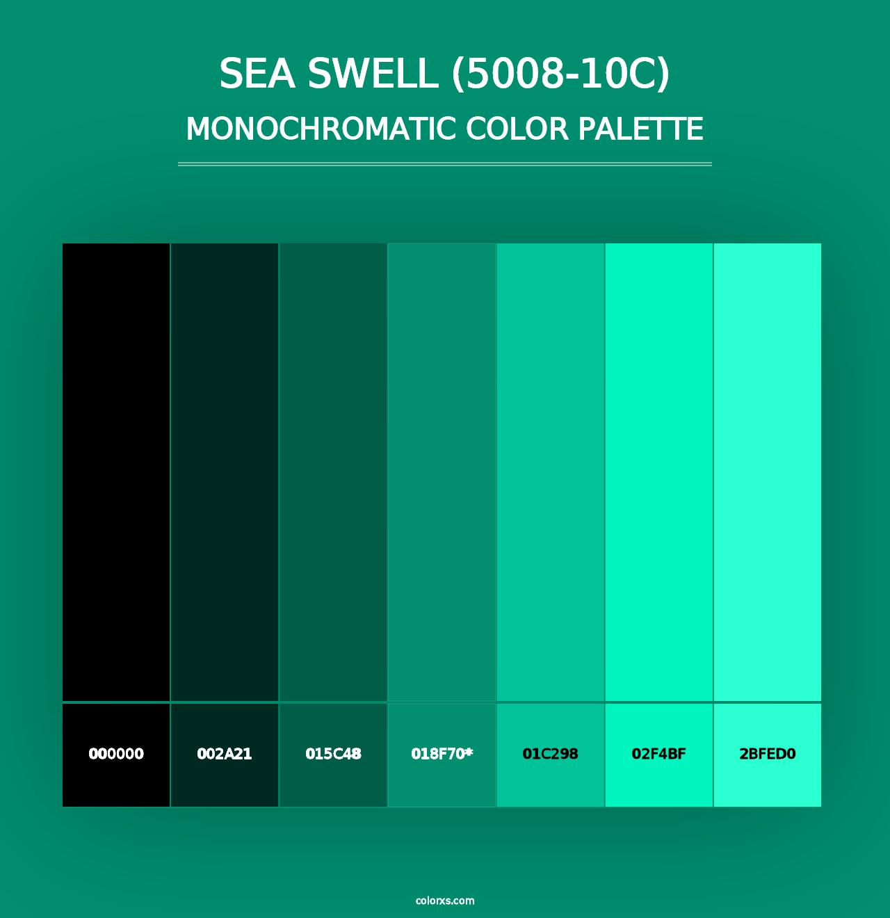 Sea Swell (5008-10C) - Monochromatic Color Palette