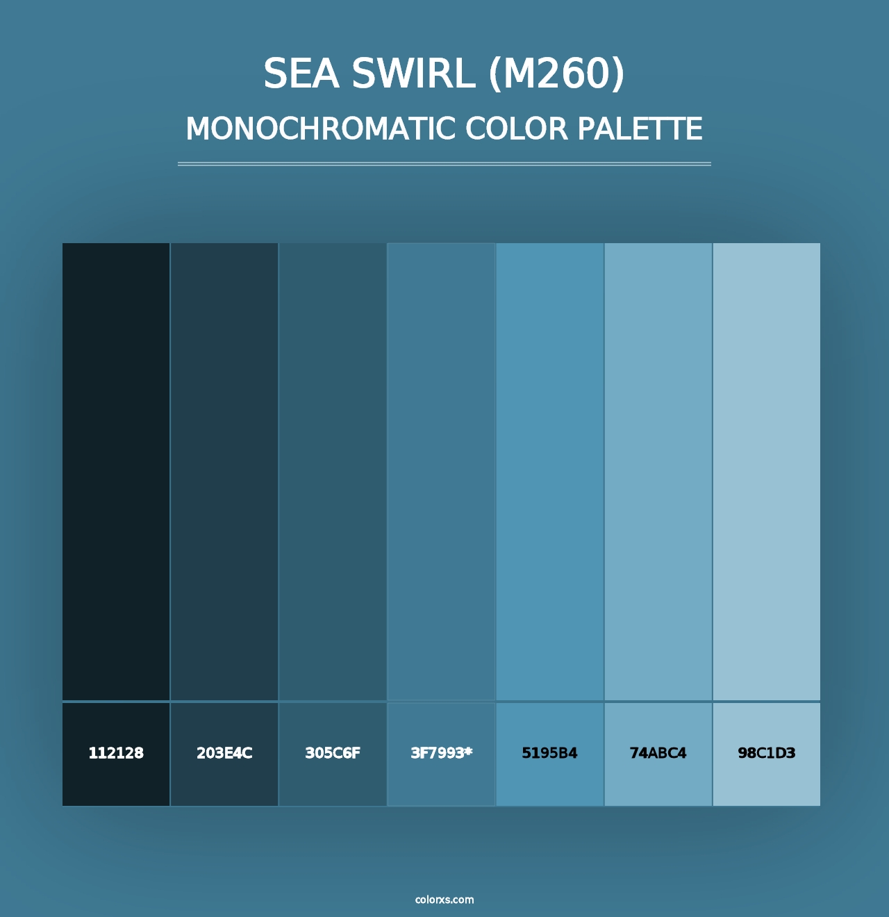 Sea Swirl (M260) - Monochromatic Color Palette