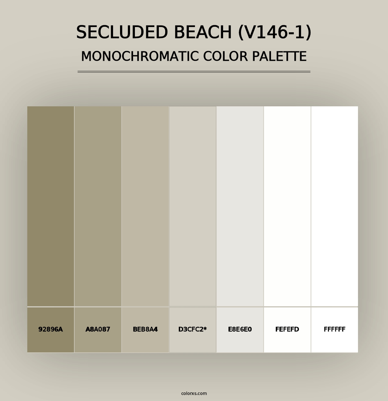 Secluded Beach (V146-1) - Monochromatic Color Palette