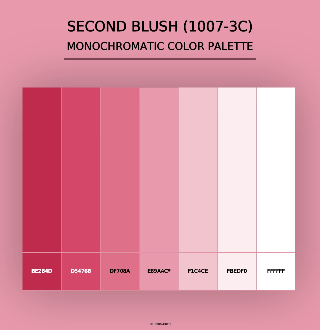 Second Blush (1007-3C) - Monochromatic Color Palette