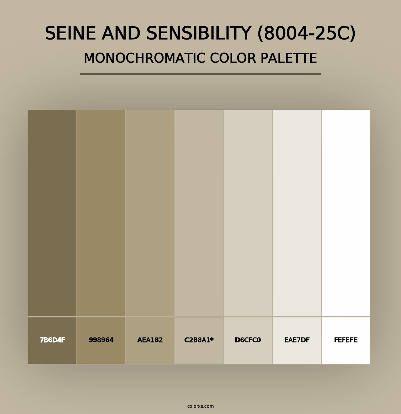 Seine and Sensibility (8004-25C) - Monochromatic Color Palette