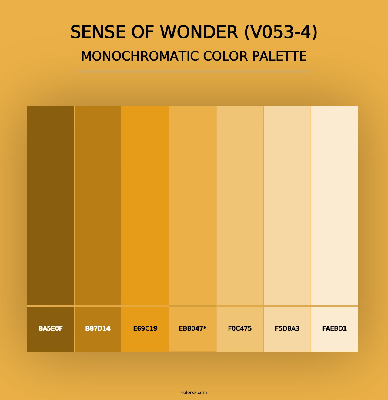 Sense of Wonder (V053-4) - Monochromatic Color Palette