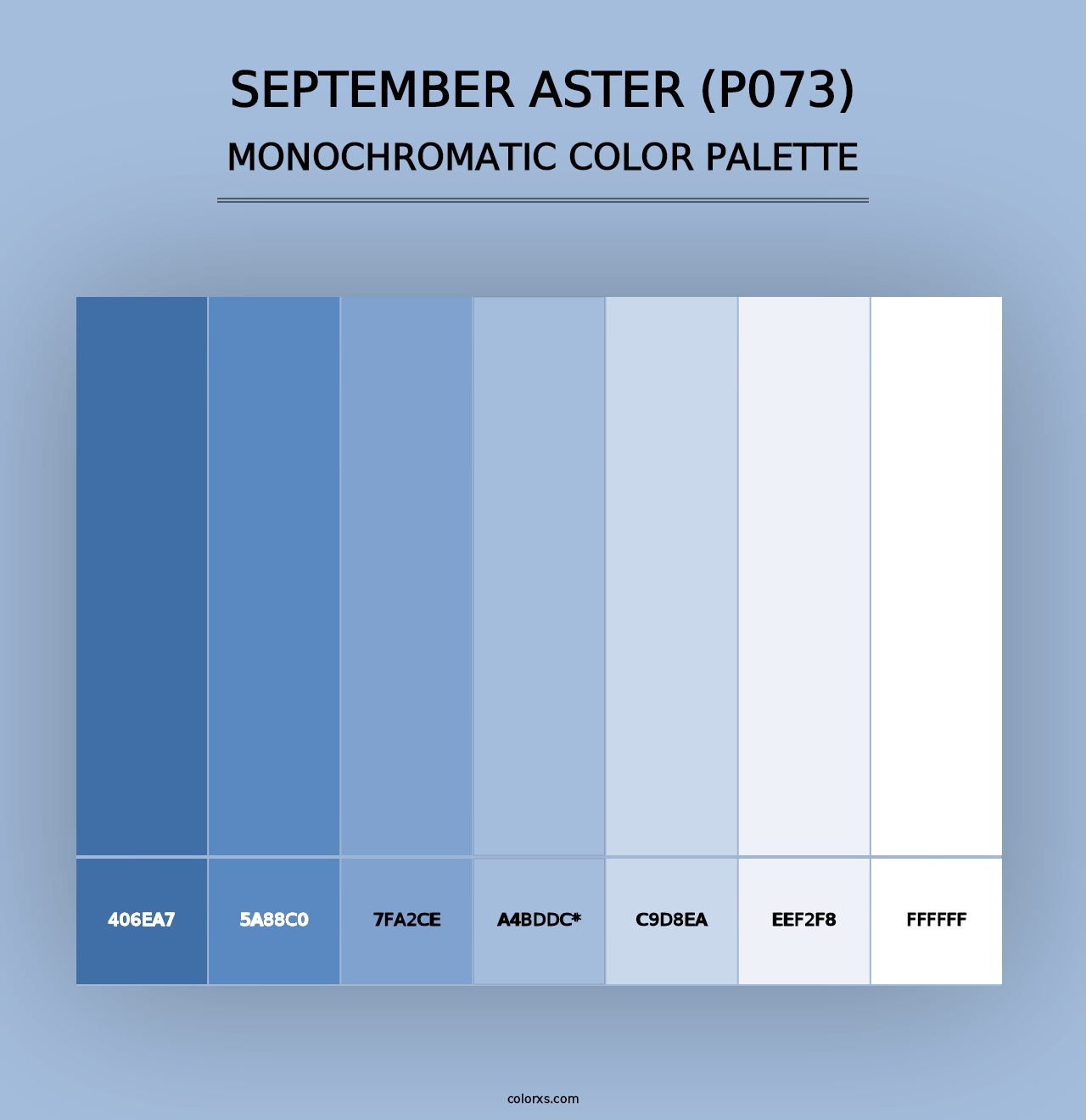 September Aster (P073) - Monochromatic Color Palette