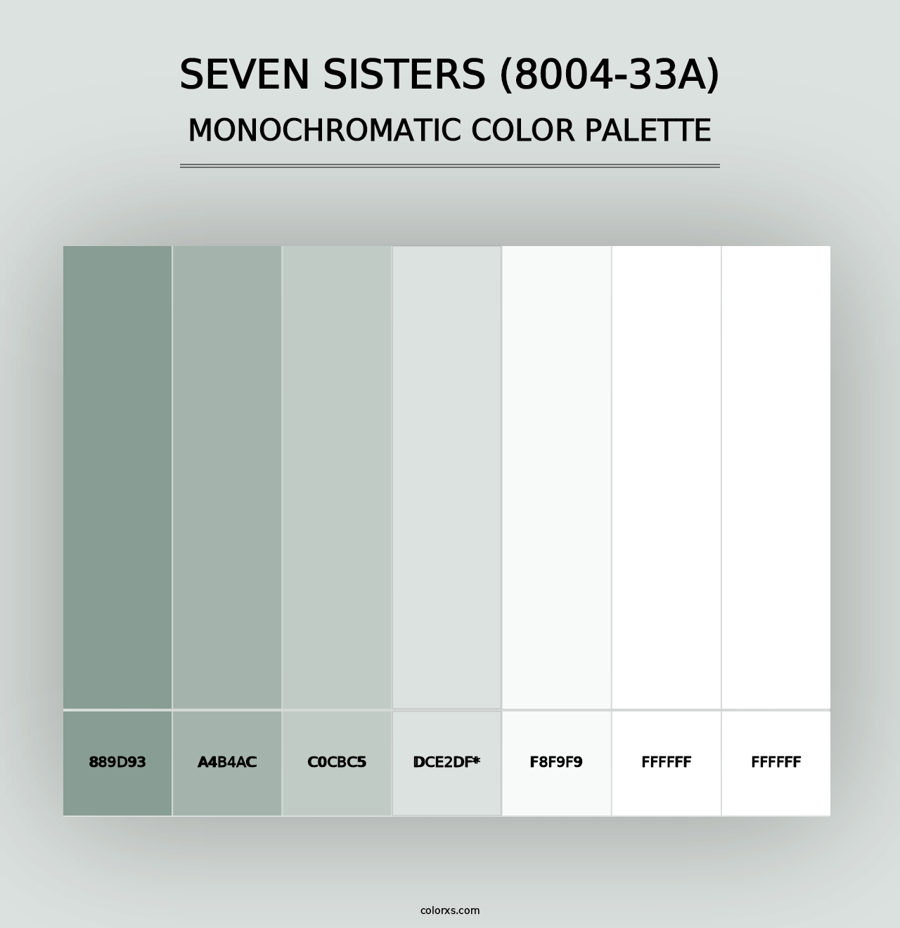 Seven Sisters (8004-33A) - Monochromatic Color Palette