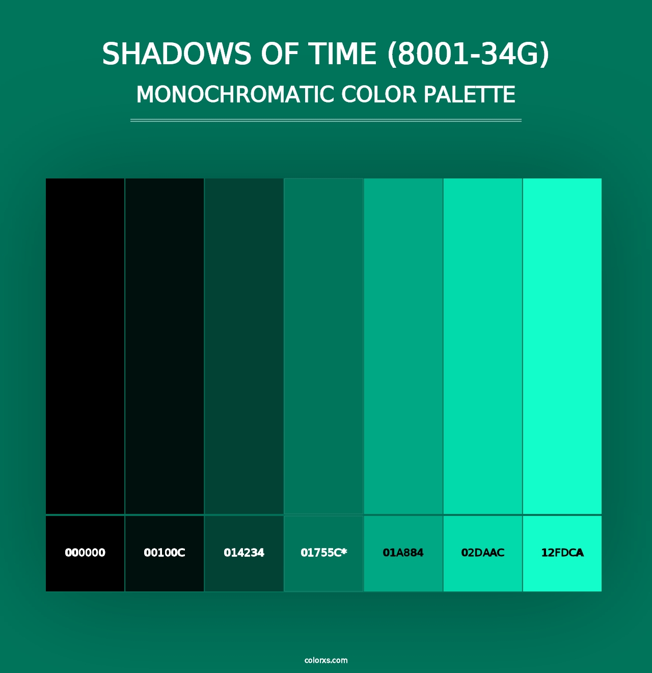 Shadows of Time (8001-34G) - Monochromatic Color Palette