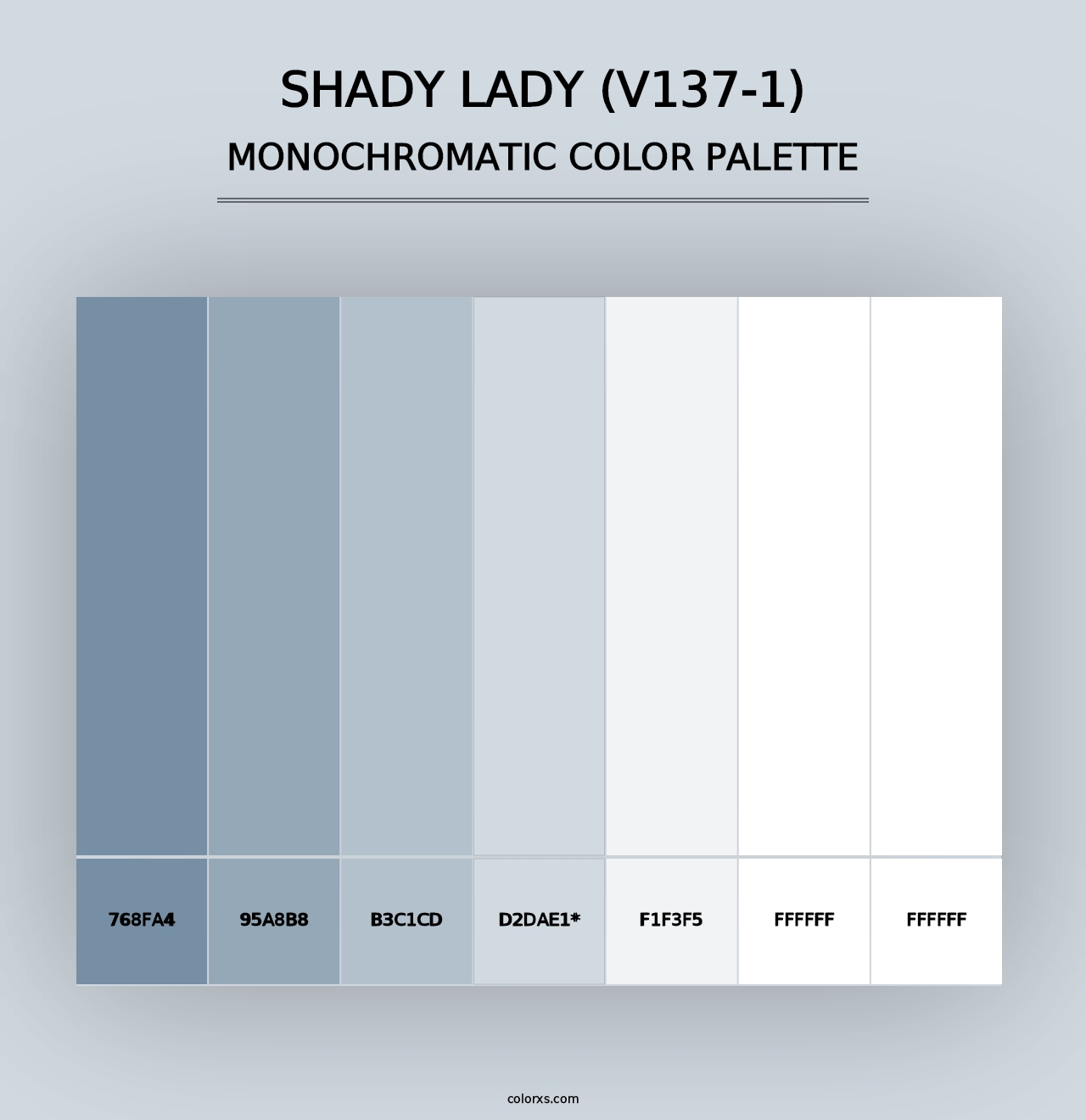 Shady Lady (V137-1) - Monochromatic Color Palette