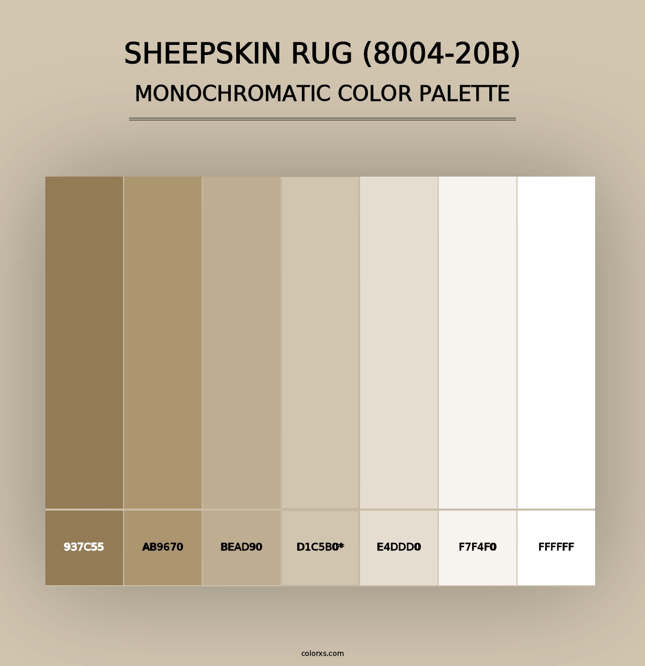 Sheepskin Rug (8004-20B) - Monochromatic Color Palette