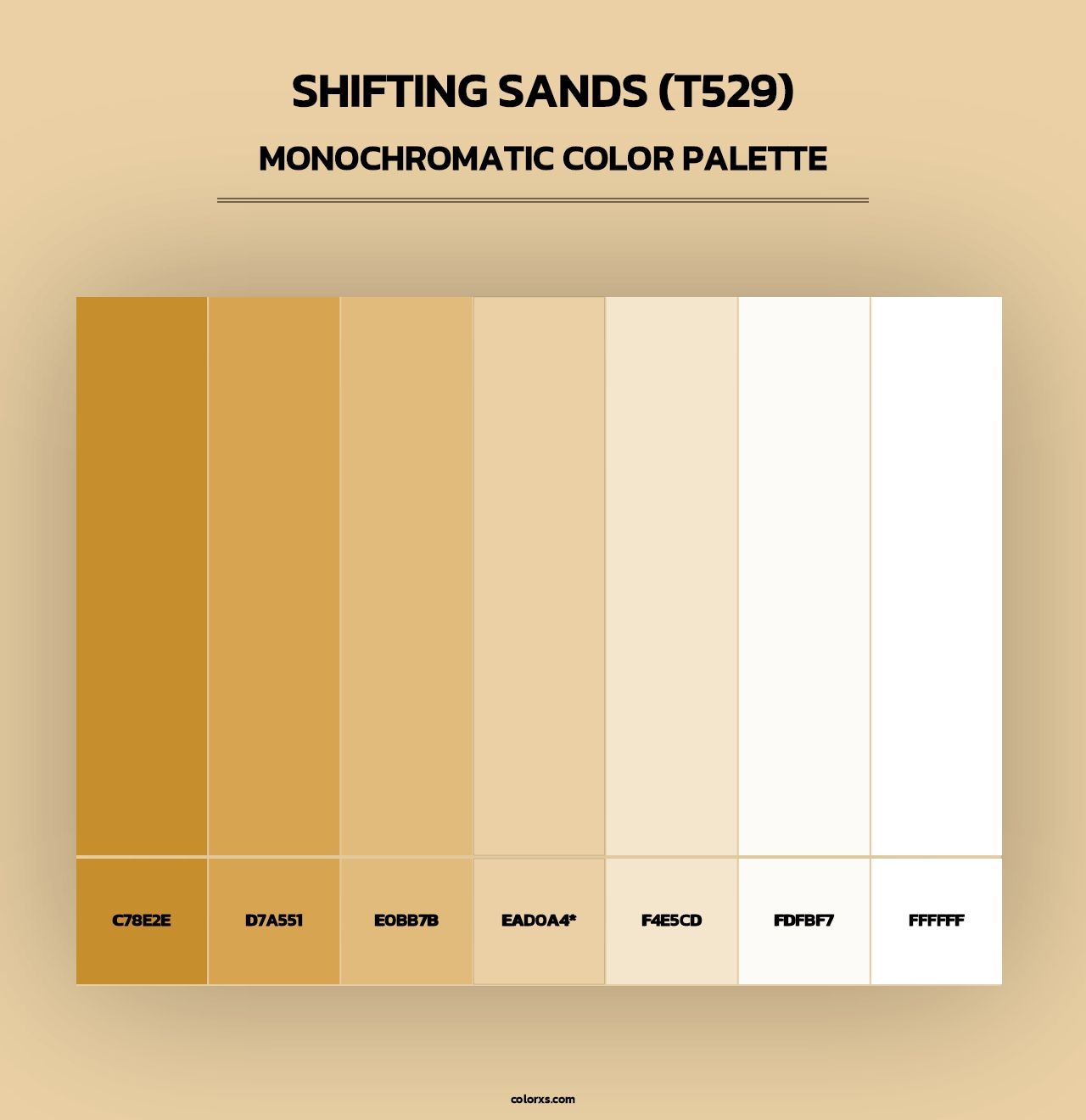 Shifting Sands (T529) - Monochromatic Color Palette