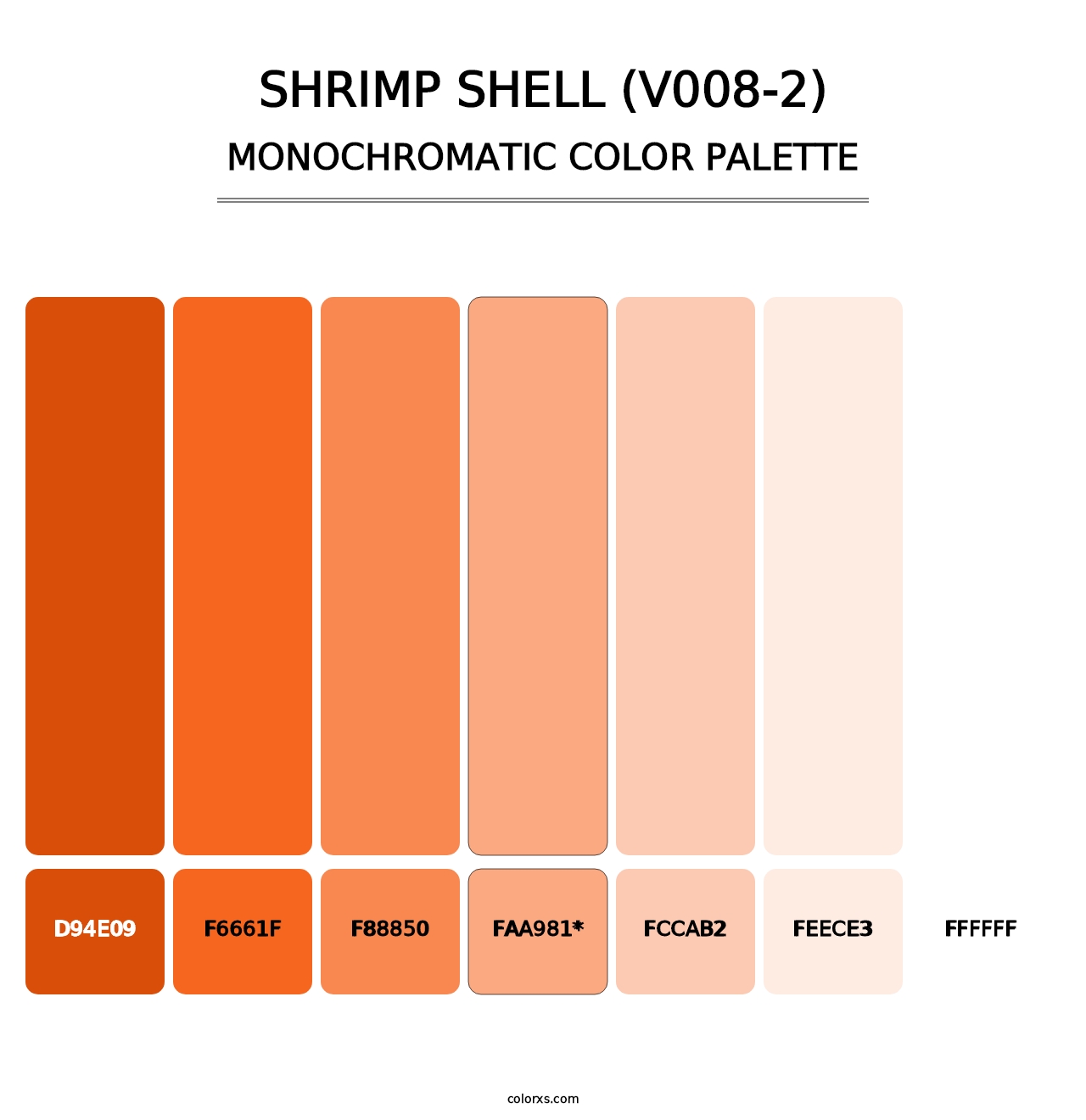 Shrimp Shell (V008-2) - Monochromatic Color Palette