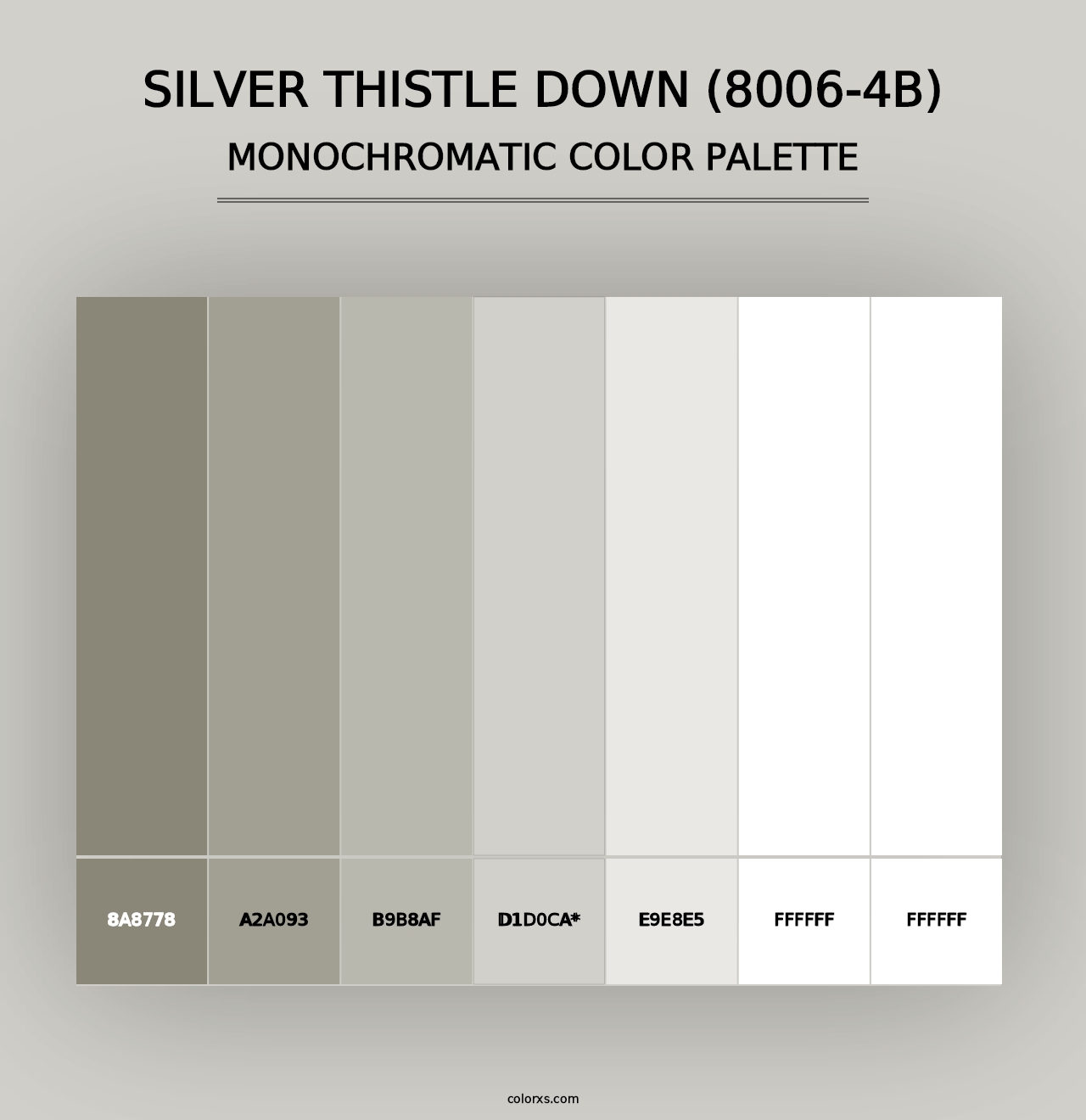 Silver Thistle Down (8006-4B) - Monochromatic Color Palette