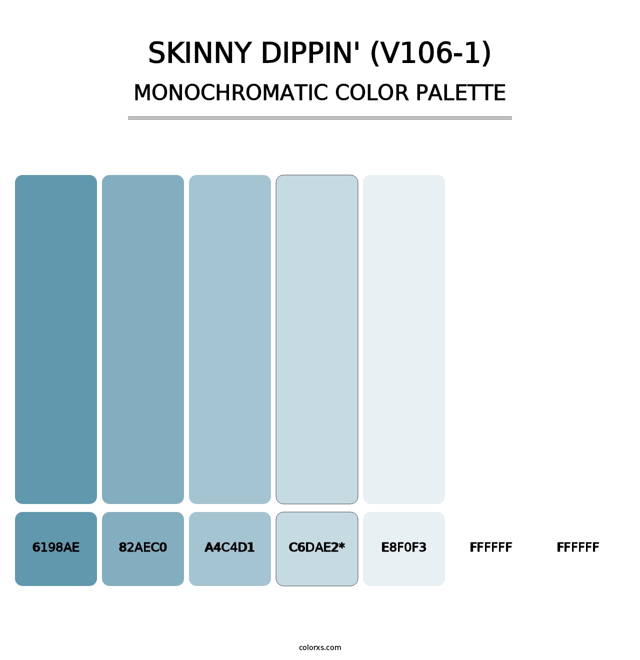 Skinny Dippin' (V106-1) - Monochromatic Color Palette