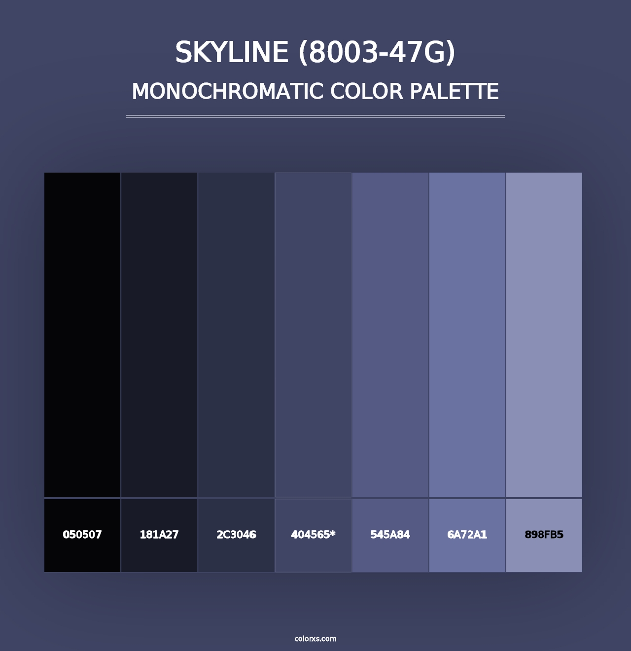 Skyline (8003-47G) - Monochromatic Color Palette