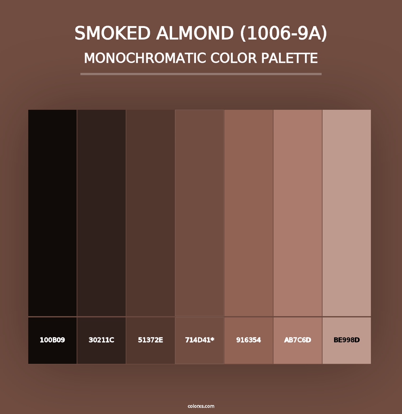 Smoked Almond (1006-9A) - Monochromatic Color Palette