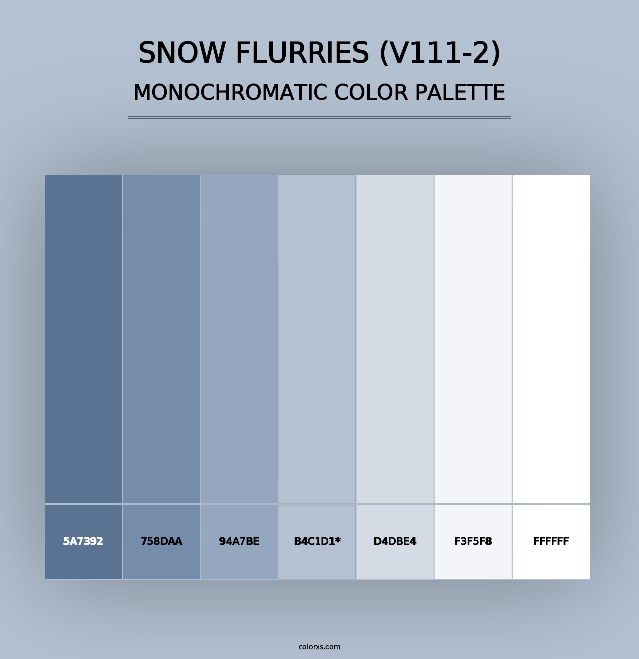 Snow Flurries (V111-2) - Monochromatic Color Palette