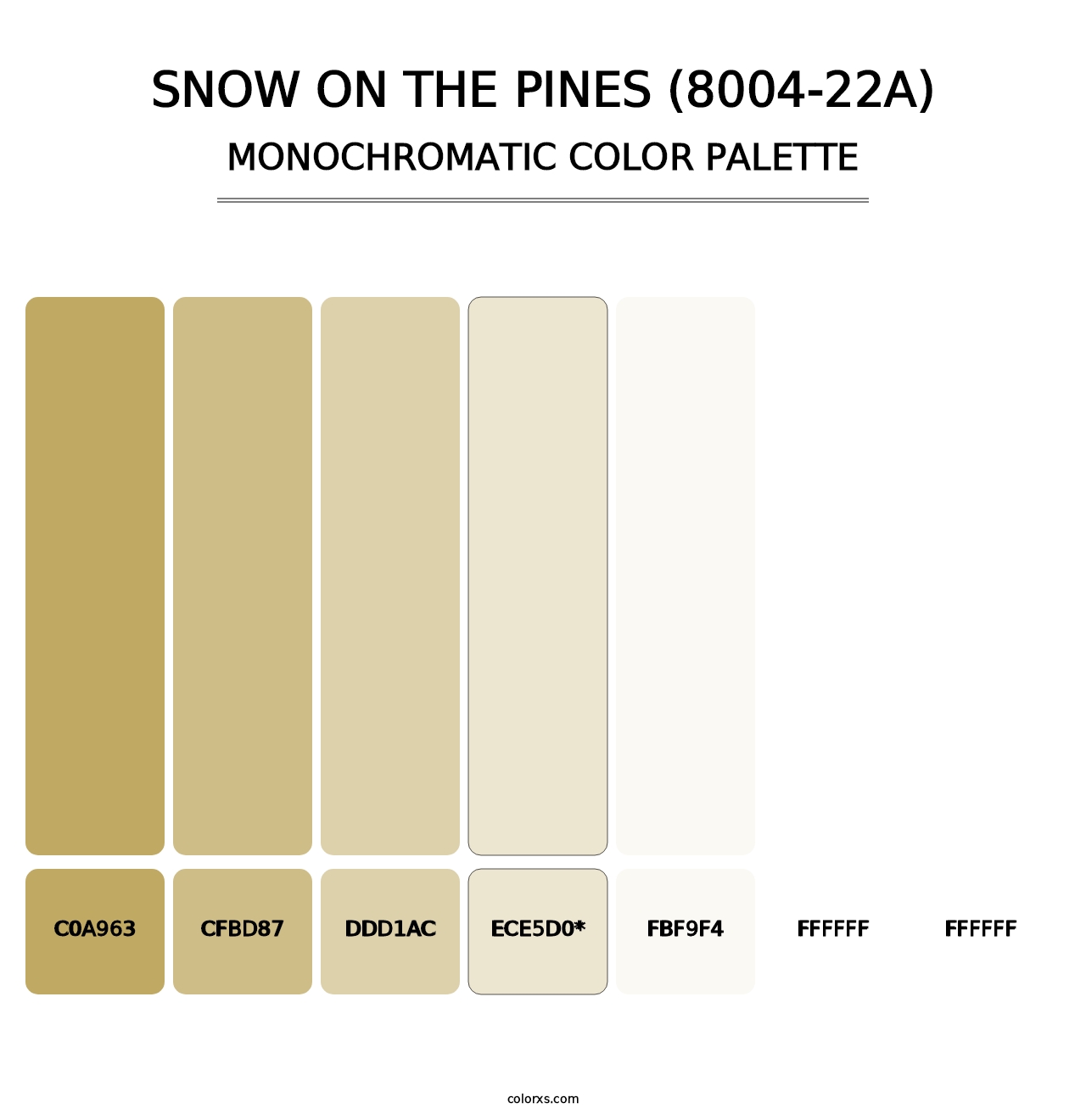 Snow on the Pines (8004-22A) - Monochromatic Color Palette