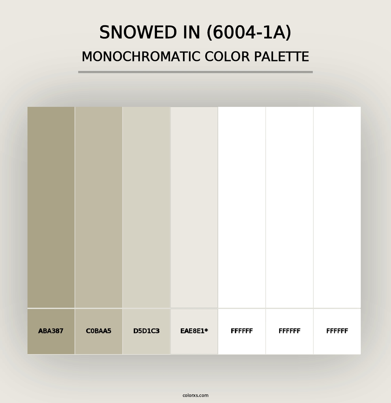 Snowed In (6004-1A) - Monochromatic Color Palette