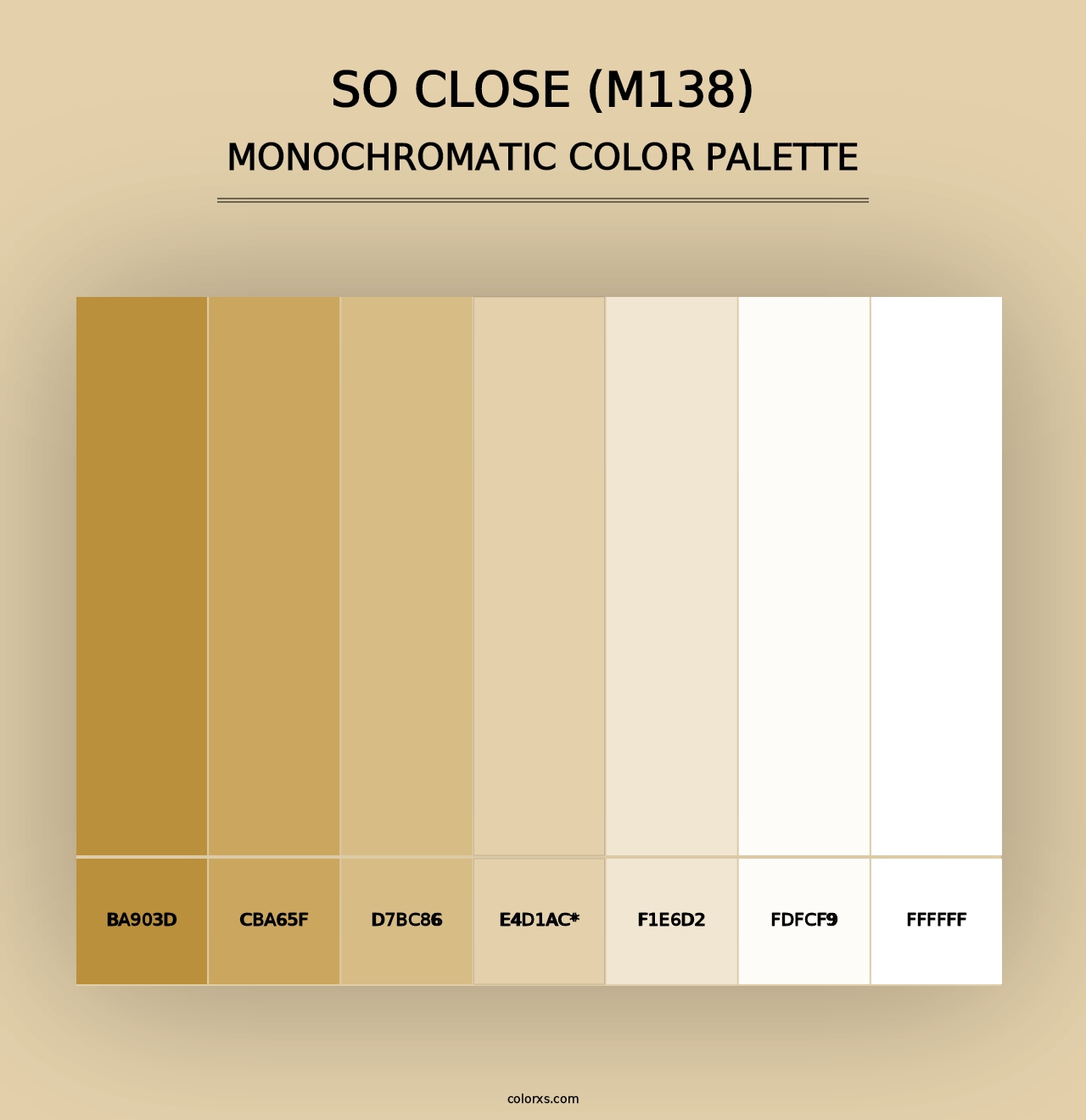 So Close (M138) - Monochromatic Color Palette