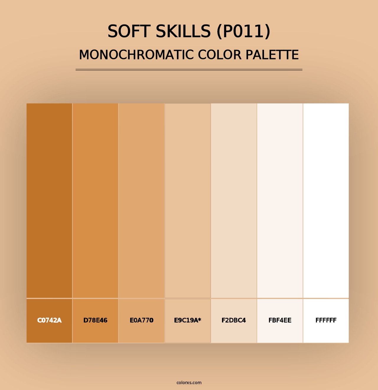 Soft Skills (P011) - Monochromatic Color Palette