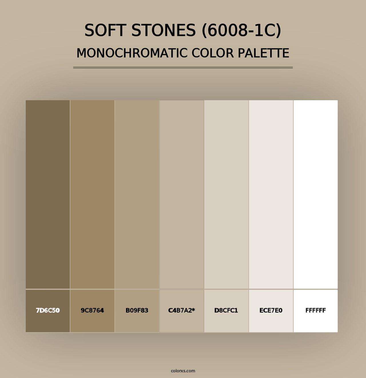 Soft Stones (6008-1C) - Monochromatic Color Palette