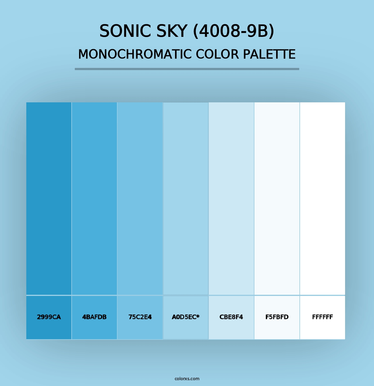 Sonic Sky (4008-9B) - Monochromatic Color Palette