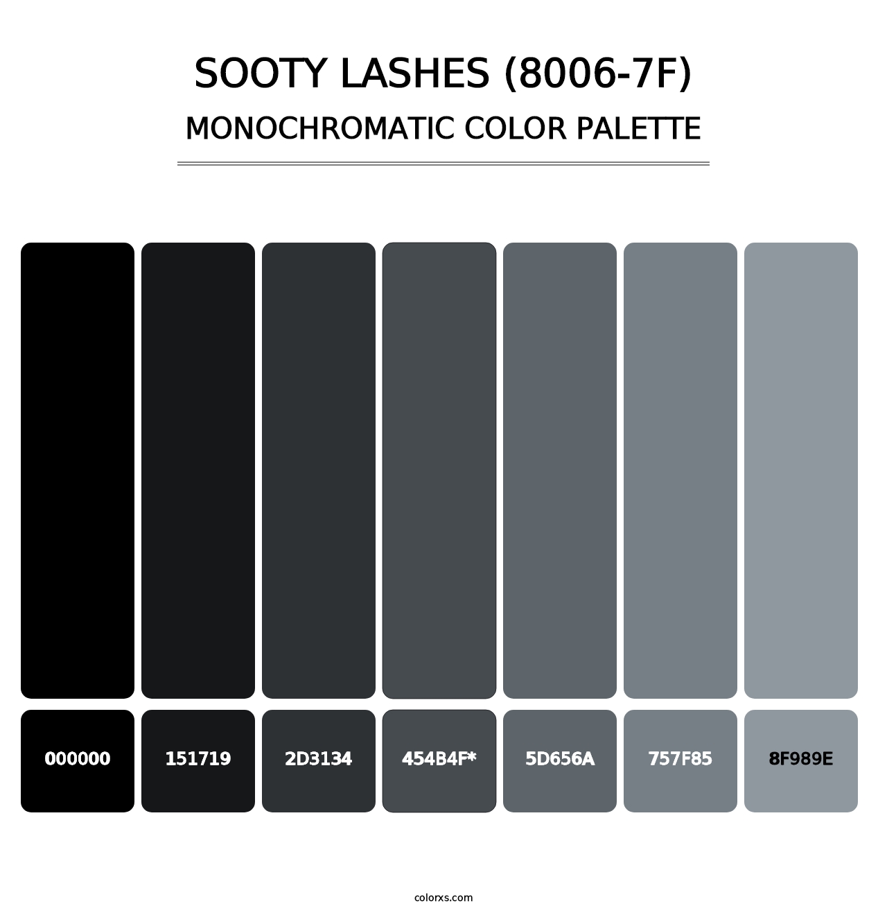 Sooty Lashes (8006-7F) - Monochromatic Color Palette