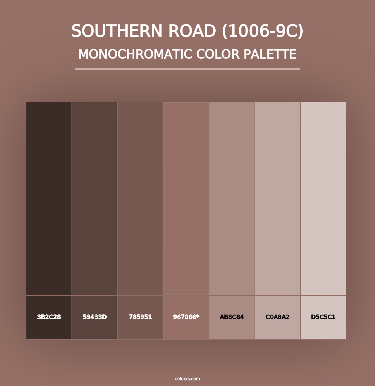 Southern Road (1006-9C) - Monochromatic Color Palette