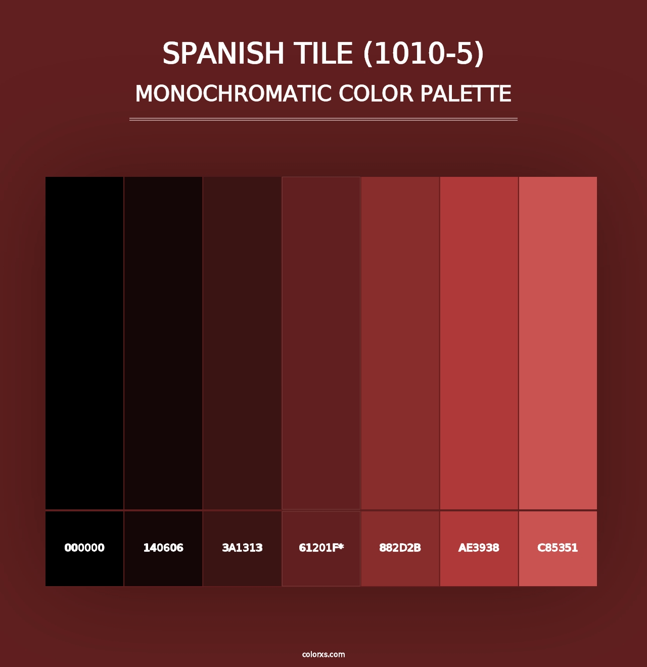 Spanish Tile (1010-5) - Monochromatic Color Palette