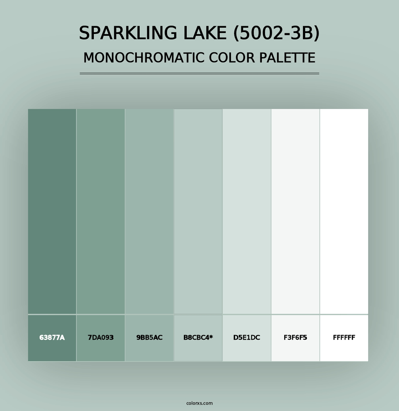 Sparkling Lake (5002-3B) - Monochromatic Color Palette