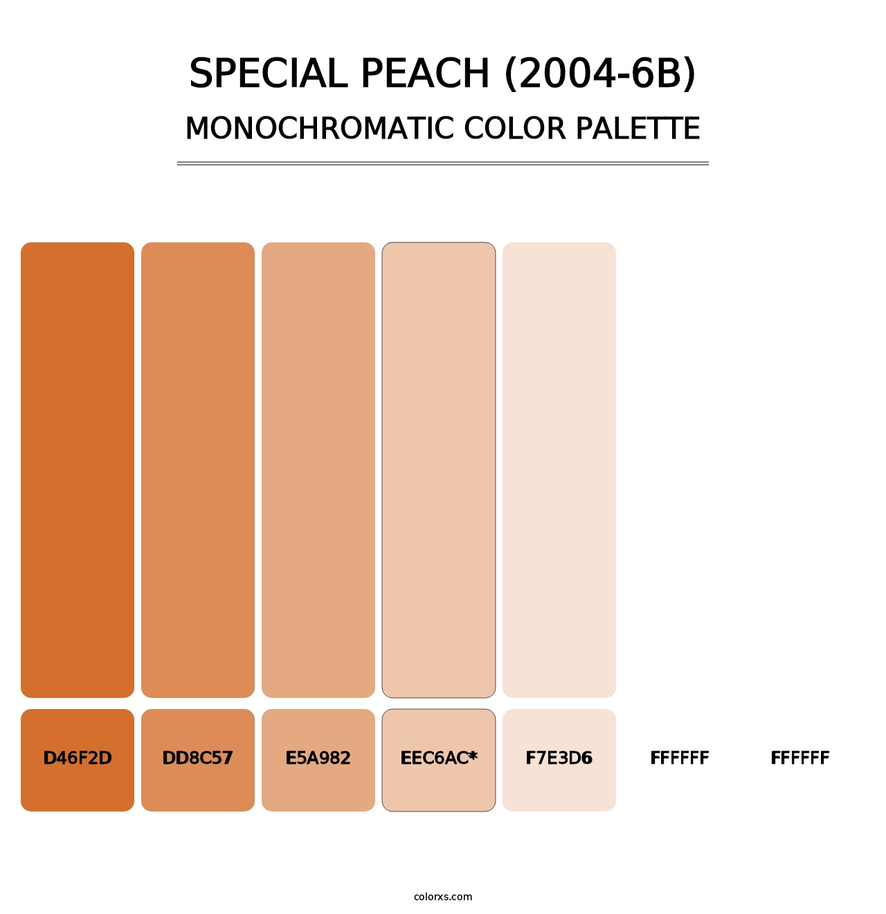 Special Peach (2004-6B) - Monochromatic Color Palette