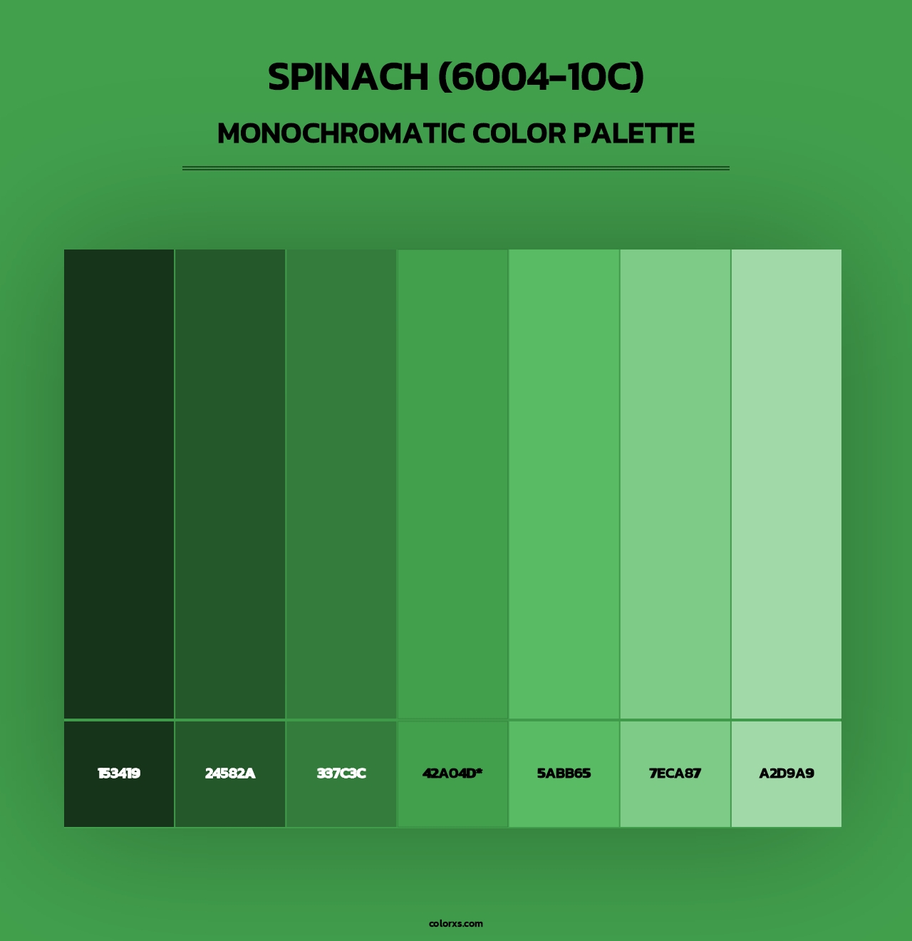 Spinach (6004-10C) - Monochromatic Color Palette