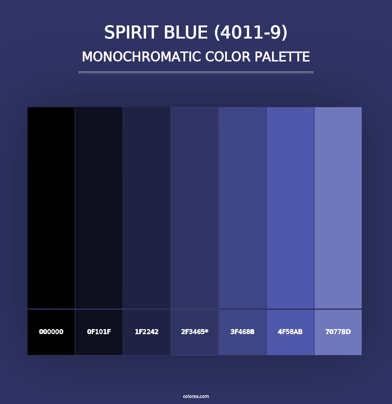 Spirit Blue (4011-9) - Monochromatic Color Palette