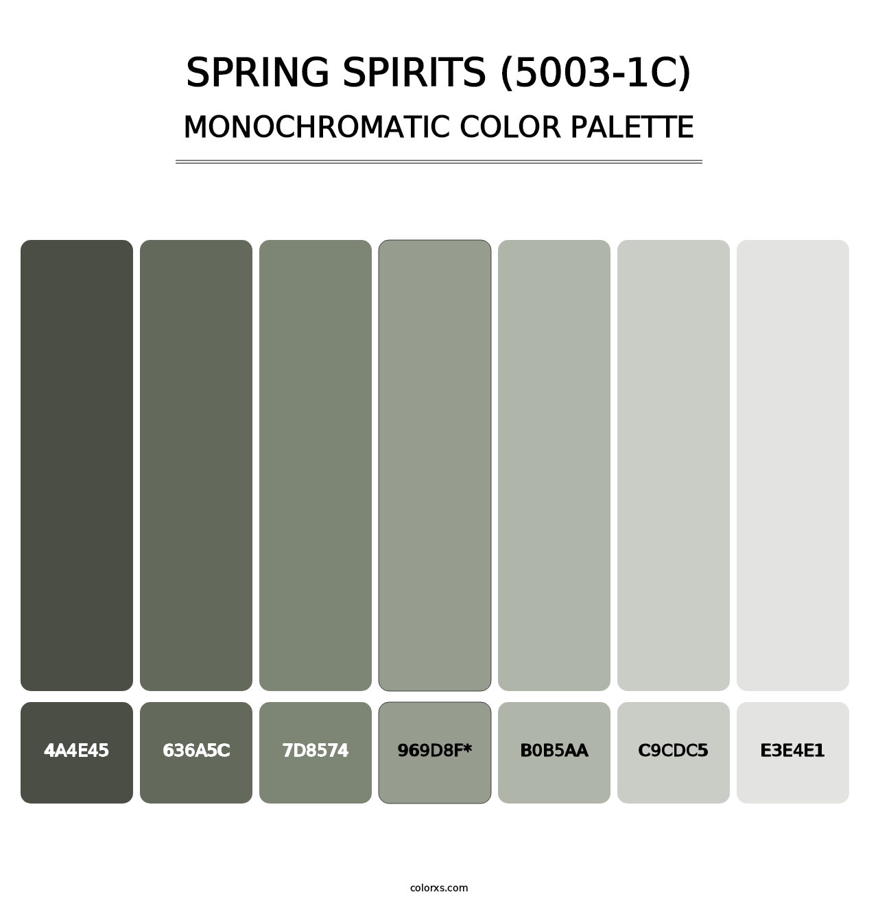 Spring Spirits (5003-1C) - Monochromatic Color Palette