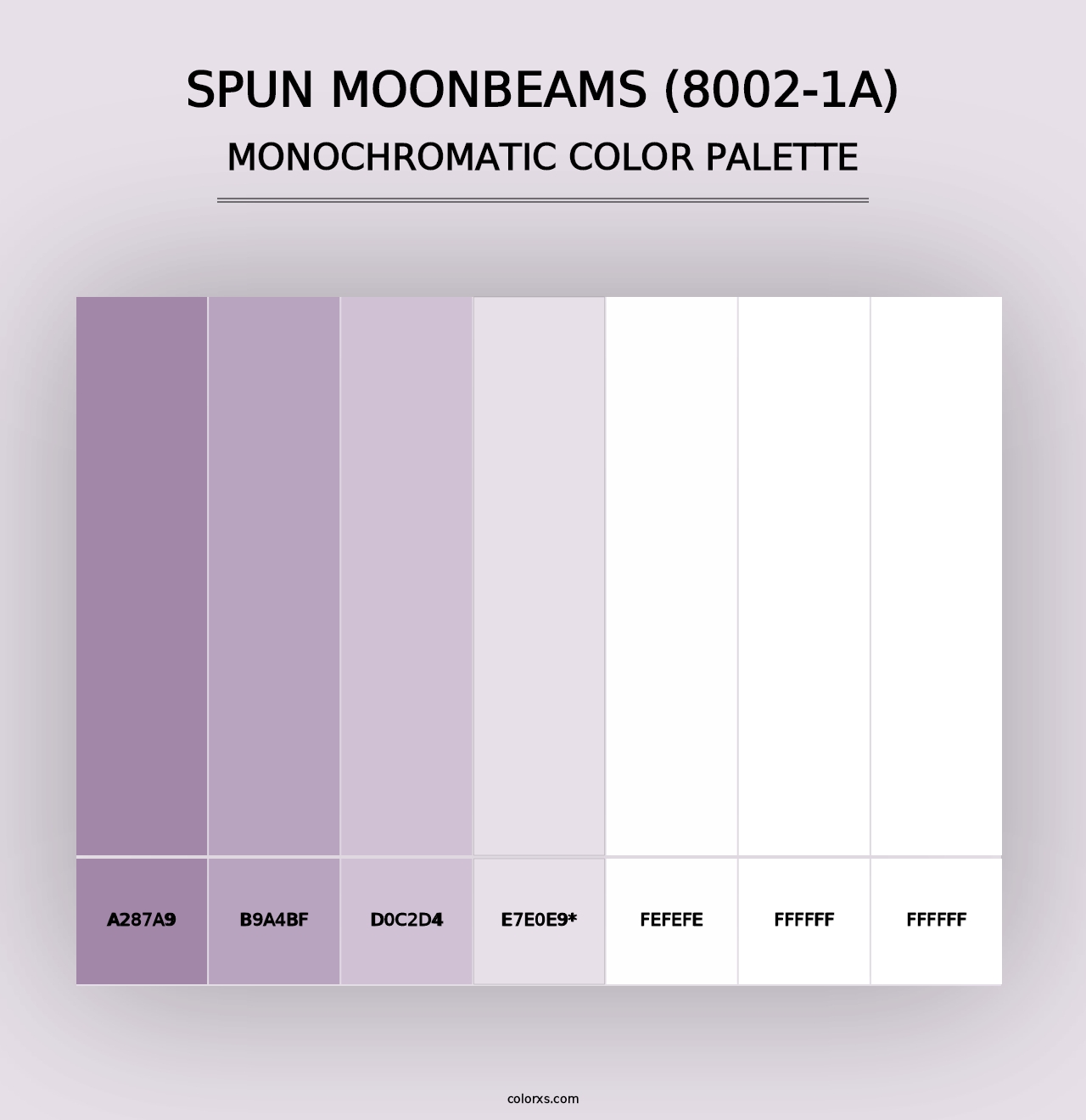 Spun Moonbeams (8002-1A) - Monochromatic Color Palette