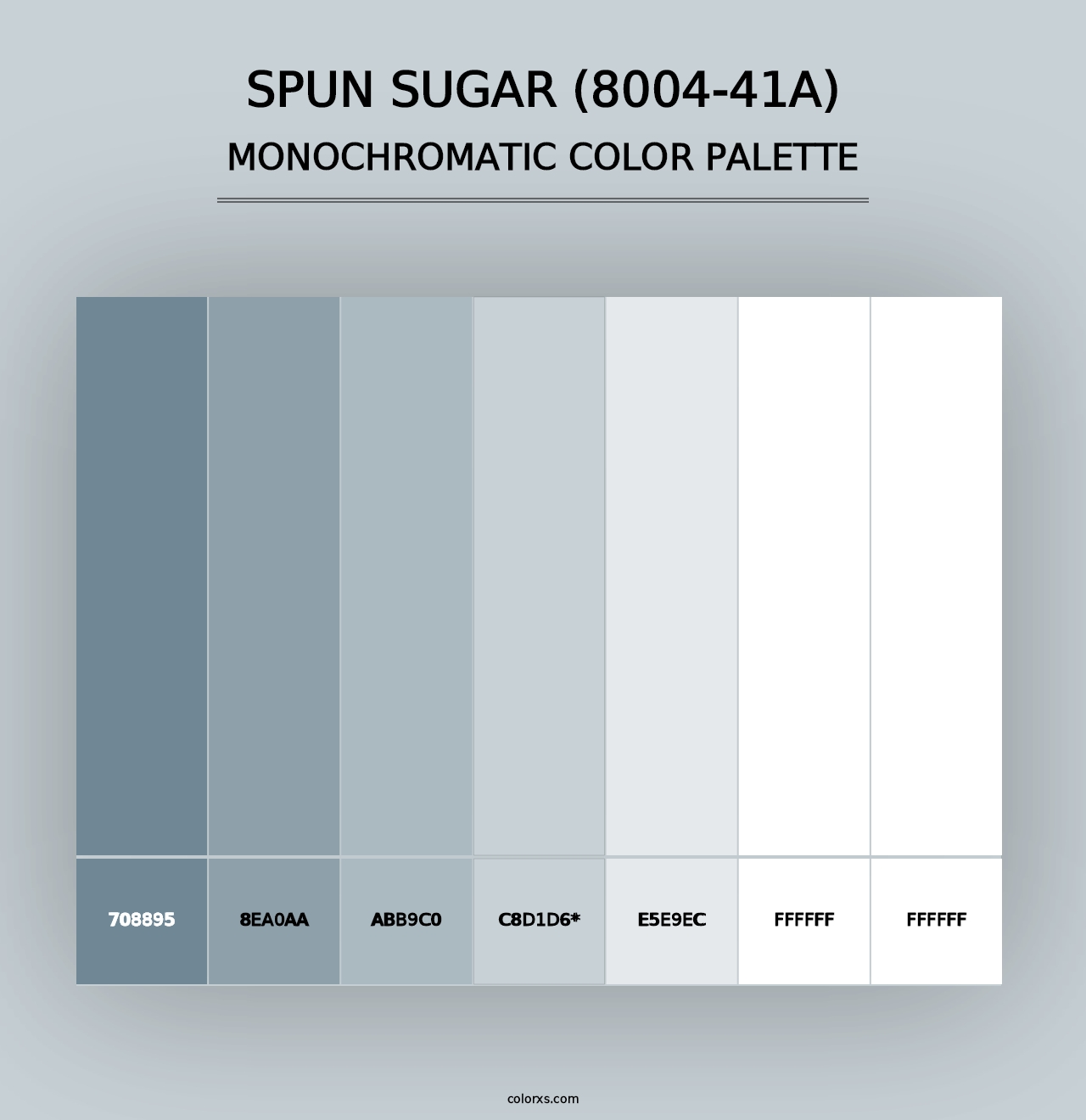 Spun Sugar (8004-41A) - Monochromatic Color Palette