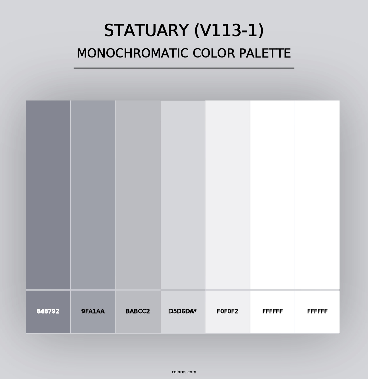 Statuary (V113-1) - Monochromatic Color Palette