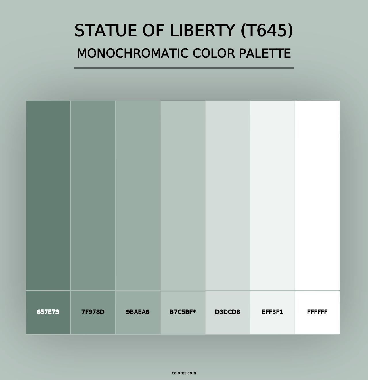 Statue of Liberty (T645) - Monochromatic Color Palette