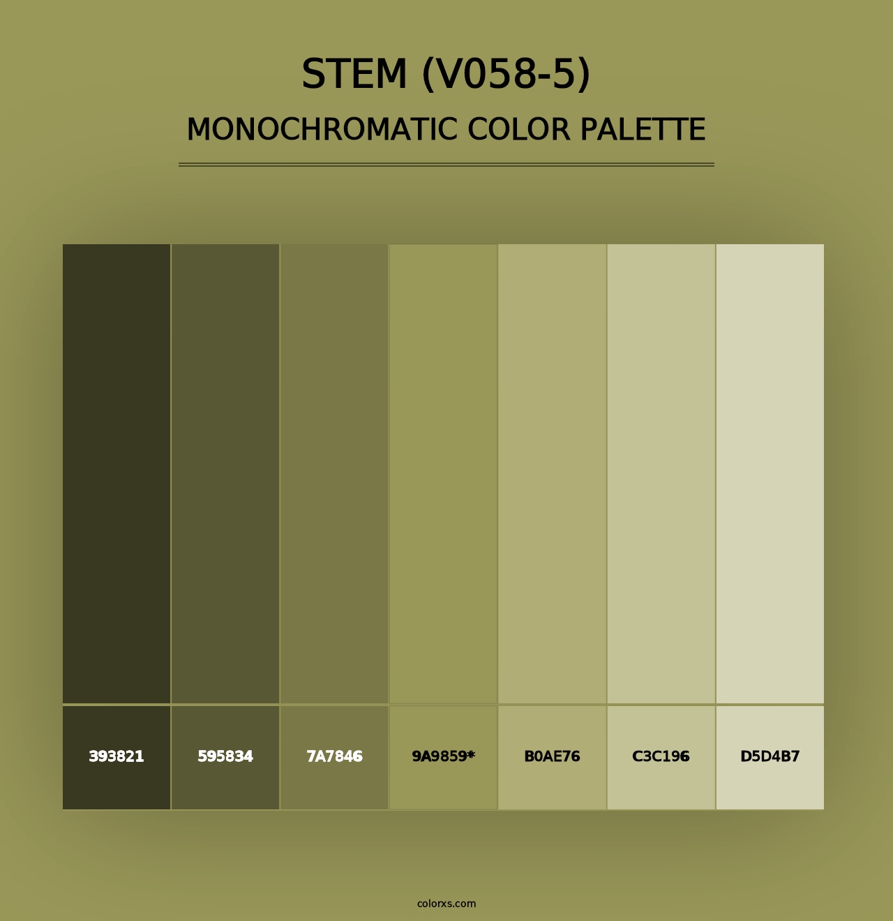 Stem (V058-5) - Monochromatic Color Palette