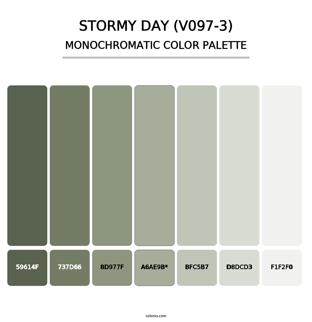 Stormy Day (V097-3) - Monochromatic Color Palette