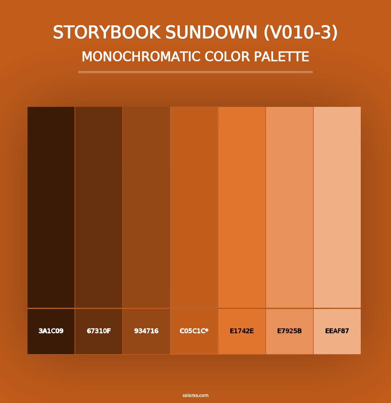 Storybook Sundown (V010-3) - Monochromatic Color Palette