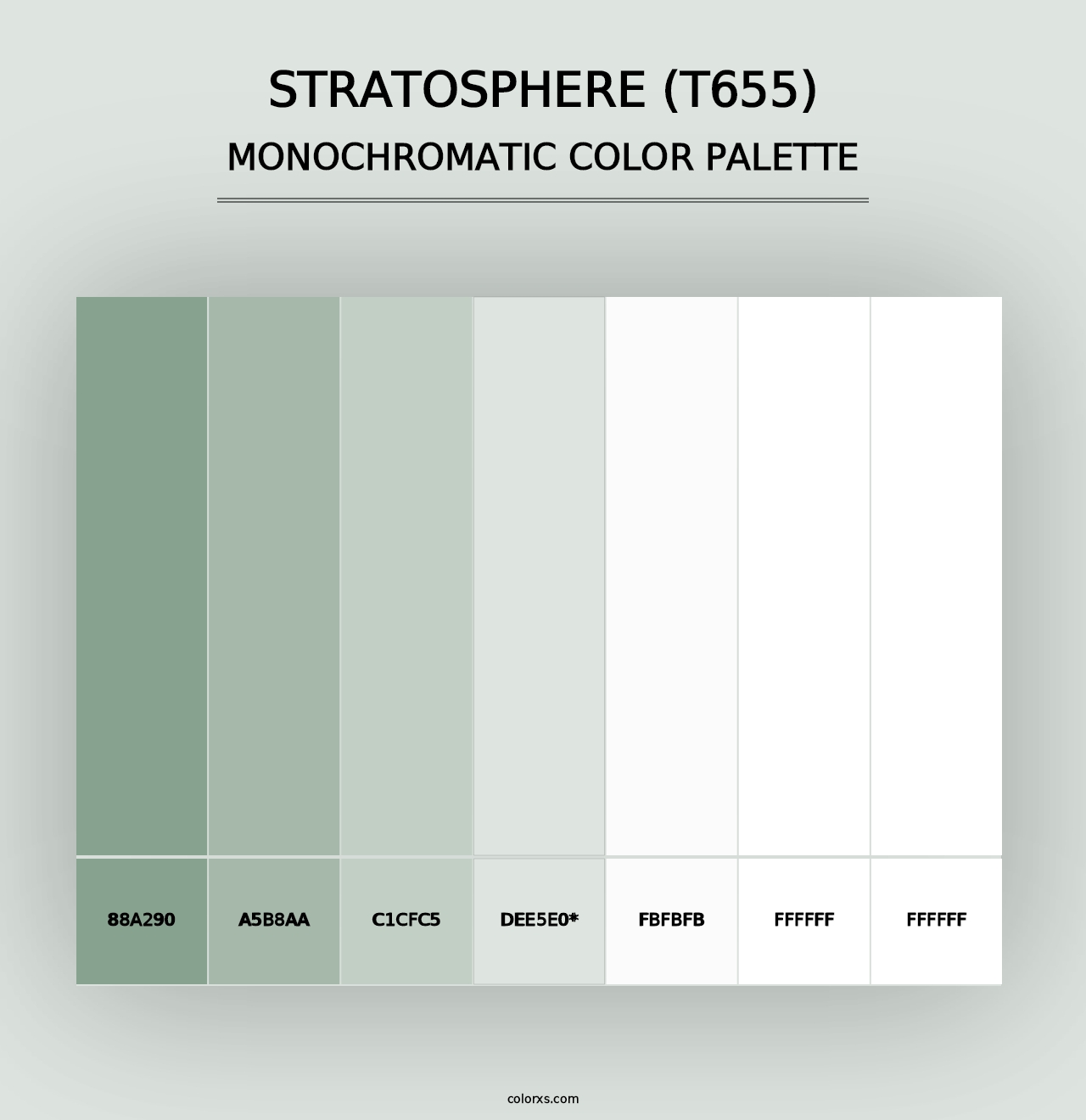 Stratosphere (T655) - Monochromatic Color Palette