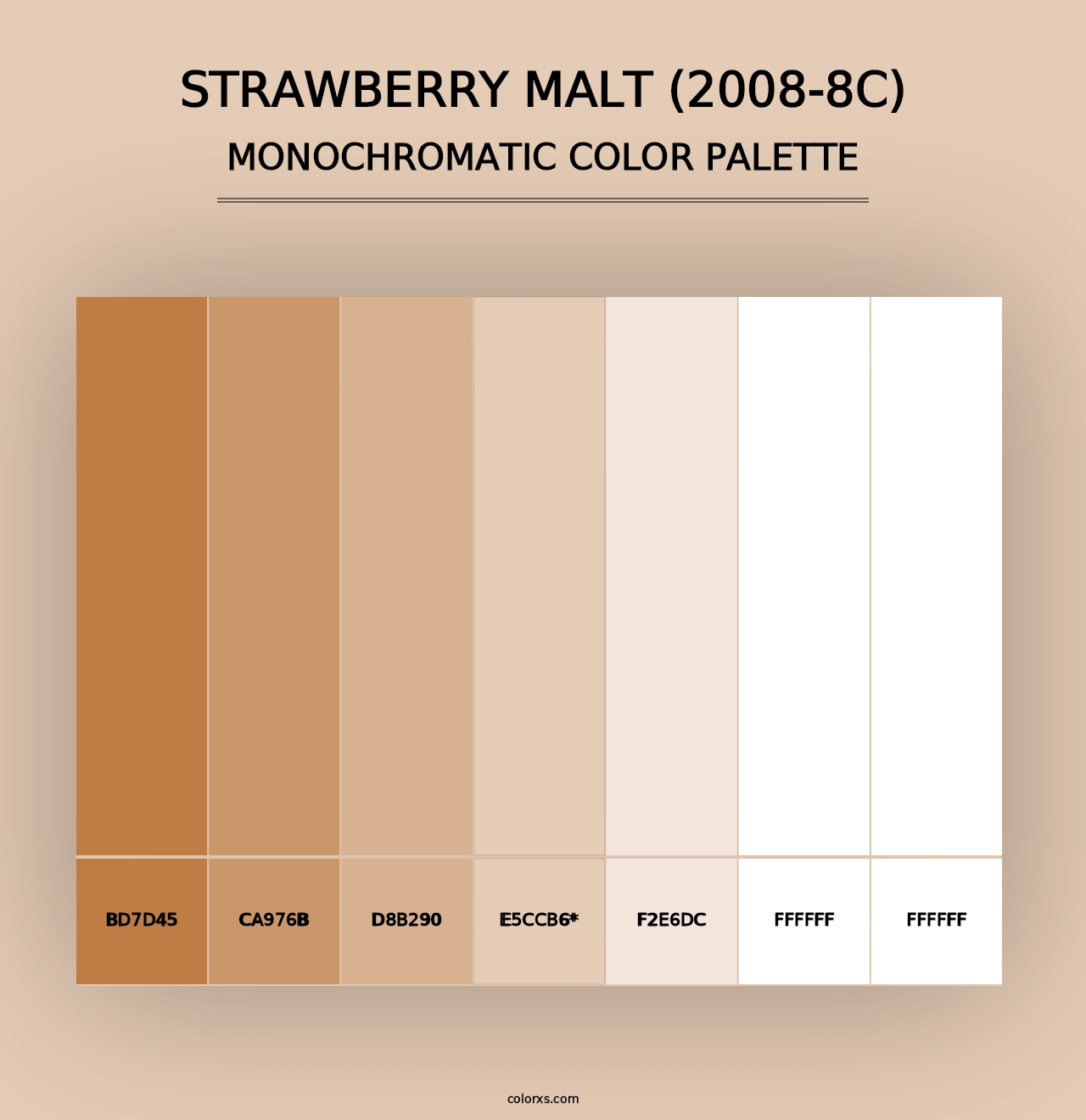 Strawberry Malt (2008-8C) - Monochromatic Color Palette