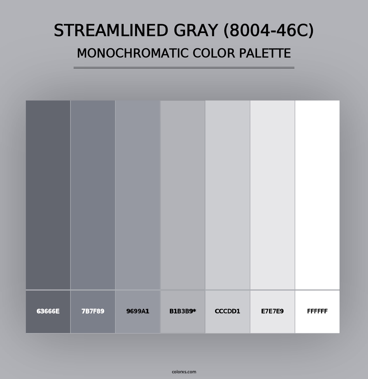 Streamlined Gray (8004-46C) - Monochromatic Color Palette