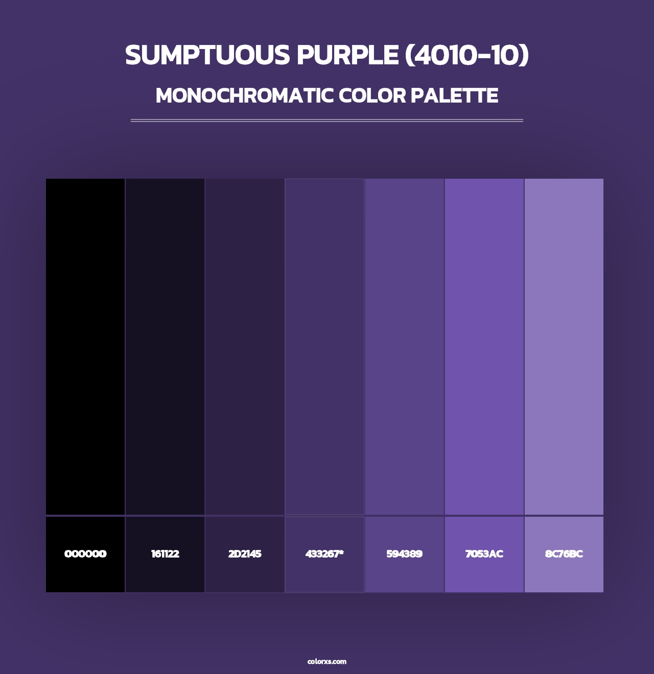 Sumptuous Purple (4010-10) - Monochromatic Color Palette