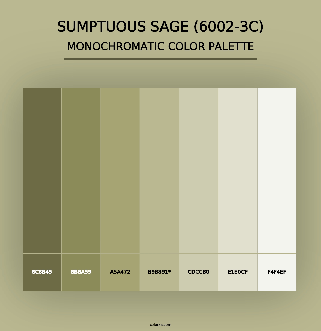 Sumptuous Sage (6002-3C) - Monochromatic Color Palette