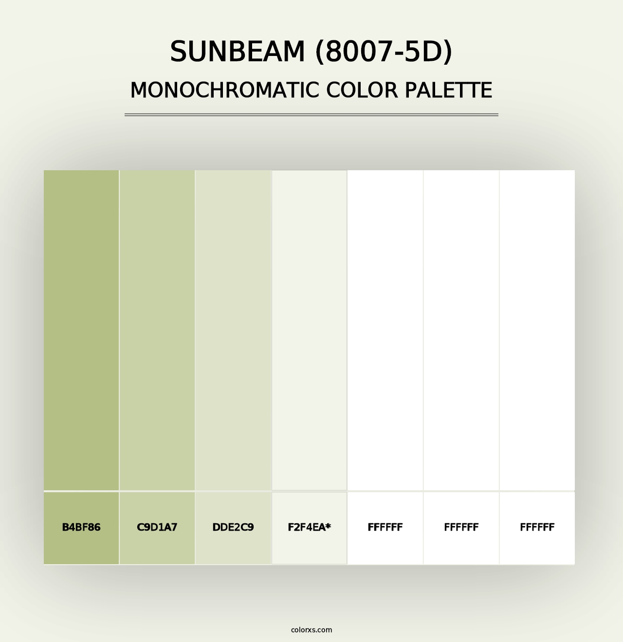 Sunbeam (8007-5D) - Monochromatic Color Palette