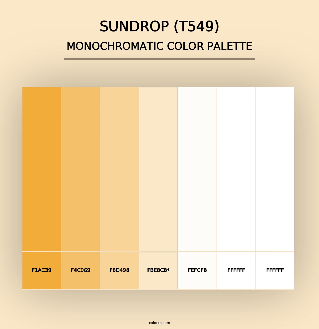 Sundrop (T549) - Monochromatic Color Palette