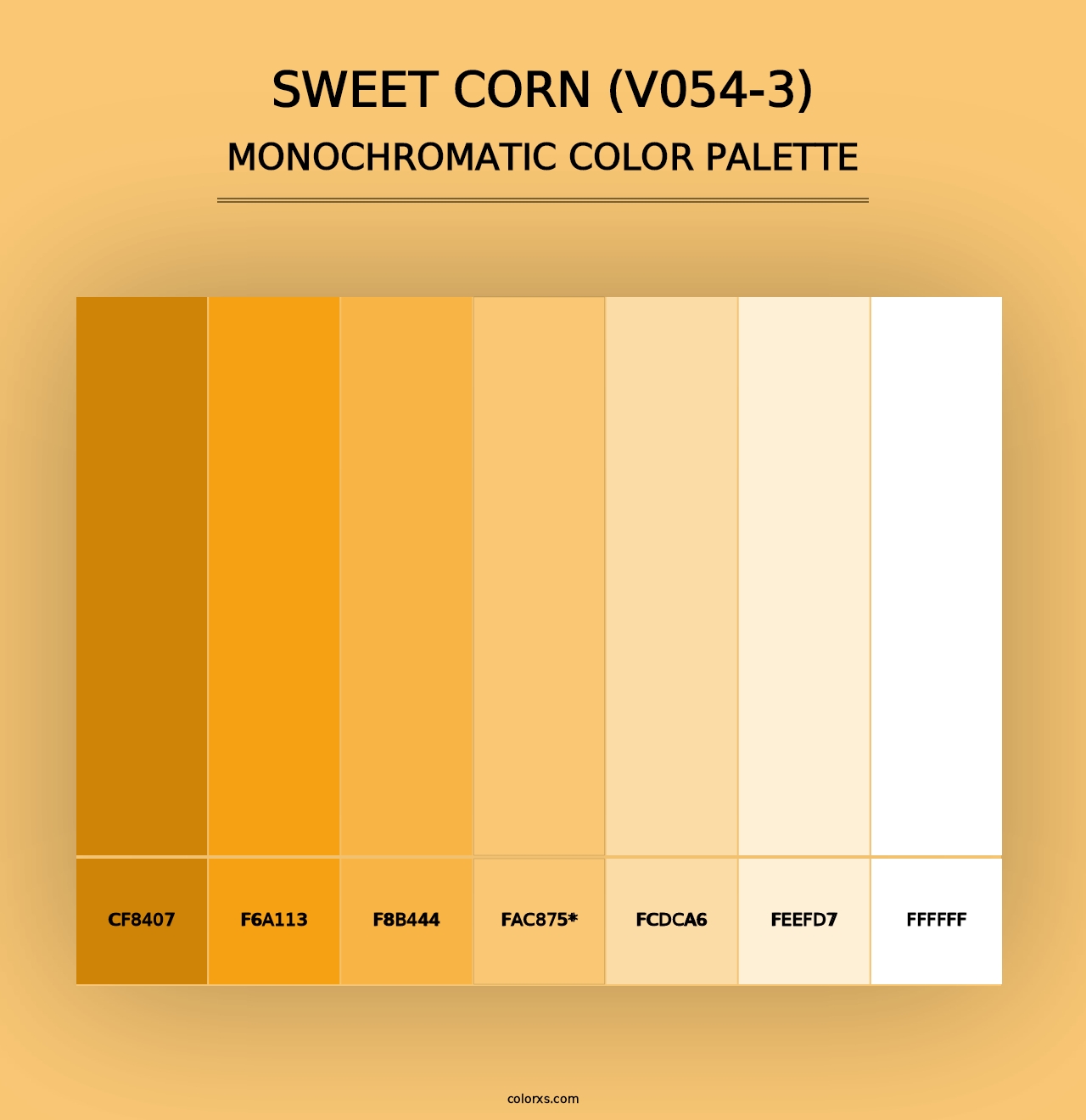 Sweet Corn (V054-3) - Monochromatic Color Palette