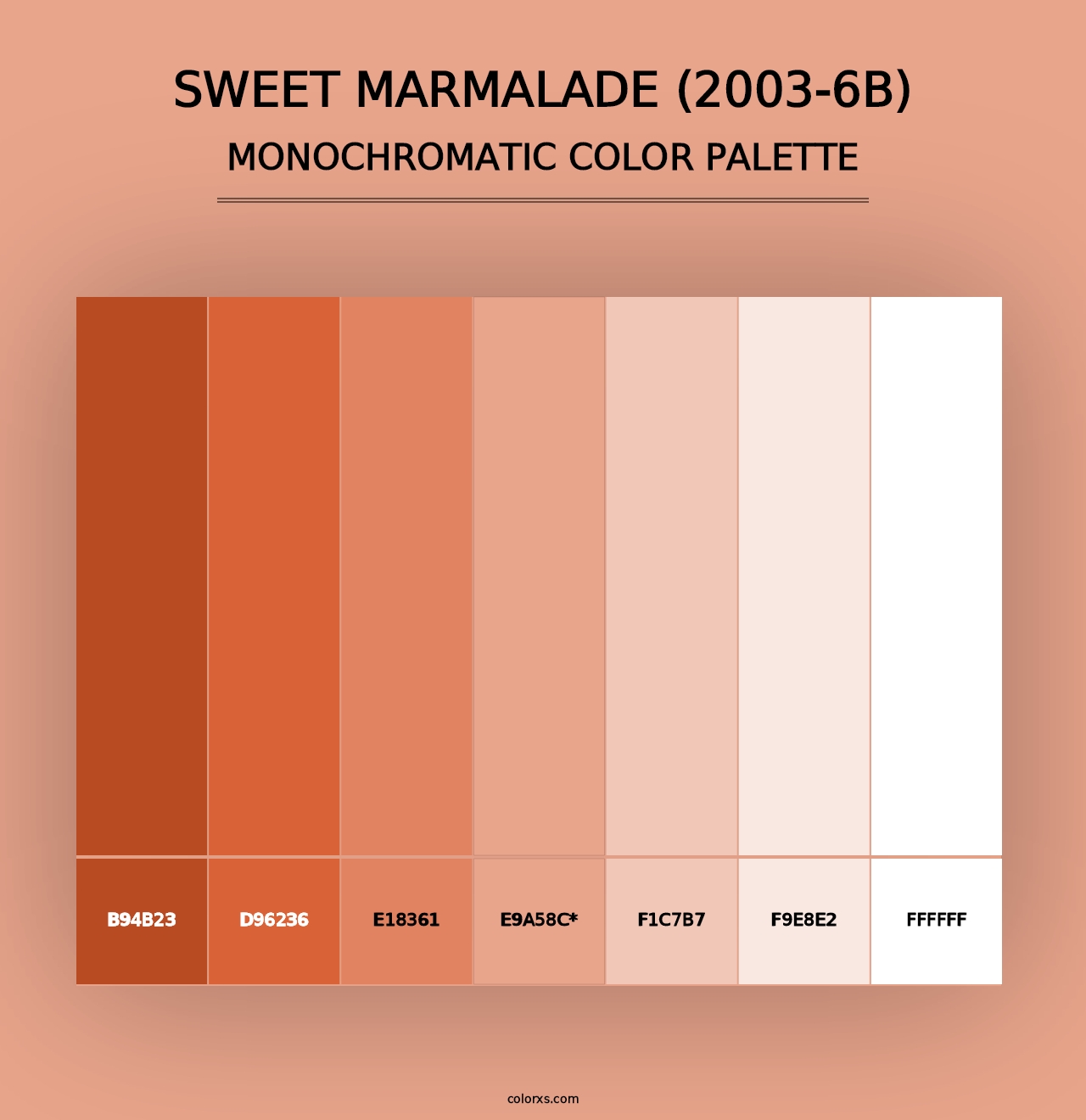 Sweet Marmalade (2003-6B) - Monochromatic Color Palette